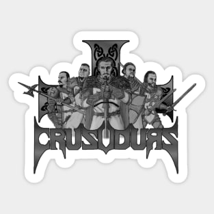 Crusudurs Band Grayscale Sticker